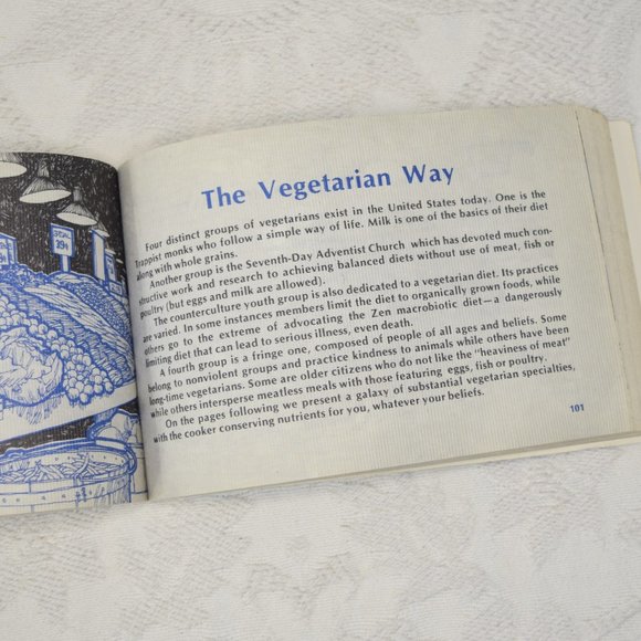 70’s Pressure Cooking Alma P Ralston Vegetarian Kitchen Vintage Cook Book Art - Picture 7 of 13